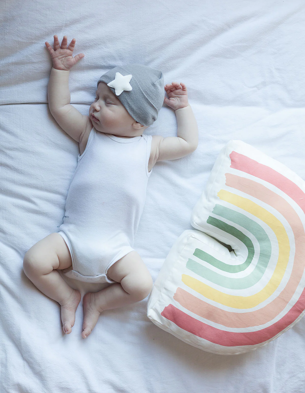 Newborn Hospital Hats - Grey & White - Image 6