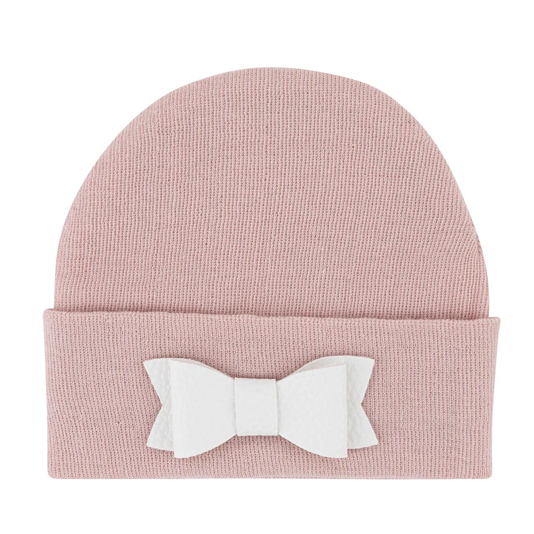 Newborn Hospital Hats - Pink & White - Image 2
