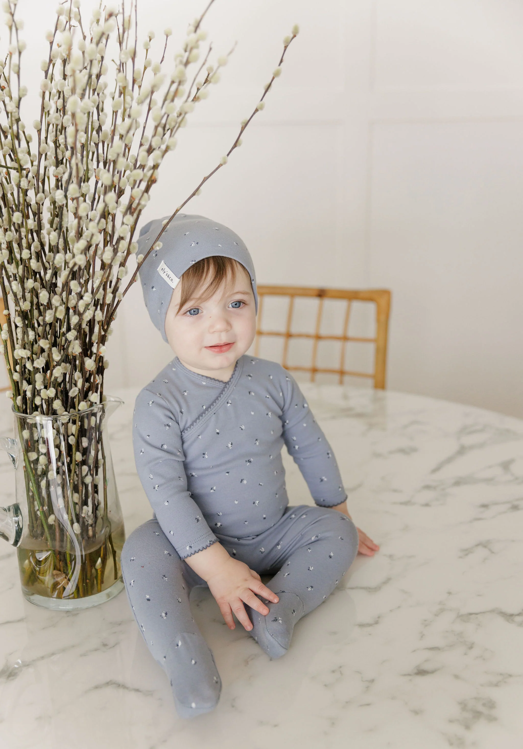 Organic Cotton Cluster Flower & Leaf  Collection - Bib - Image 11