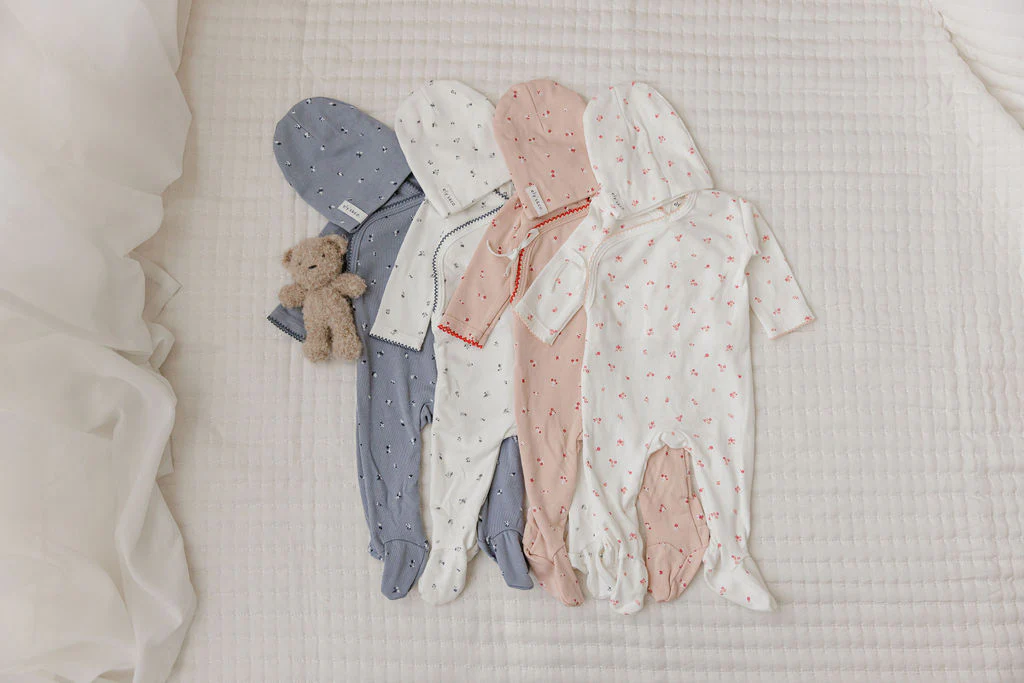 Organic Cotton Cluster Flower & Leaf  Collection - Bib - Image 6