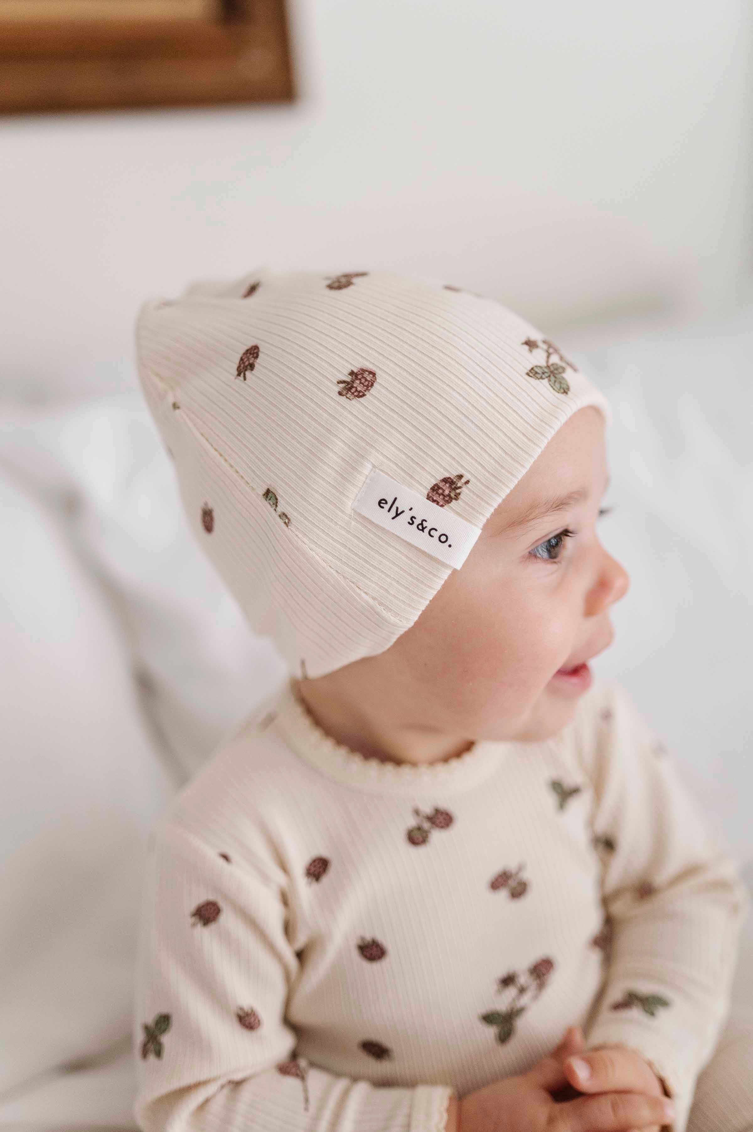 Ribbed Cotton - Raspberries Collection - Beanie - Image 6