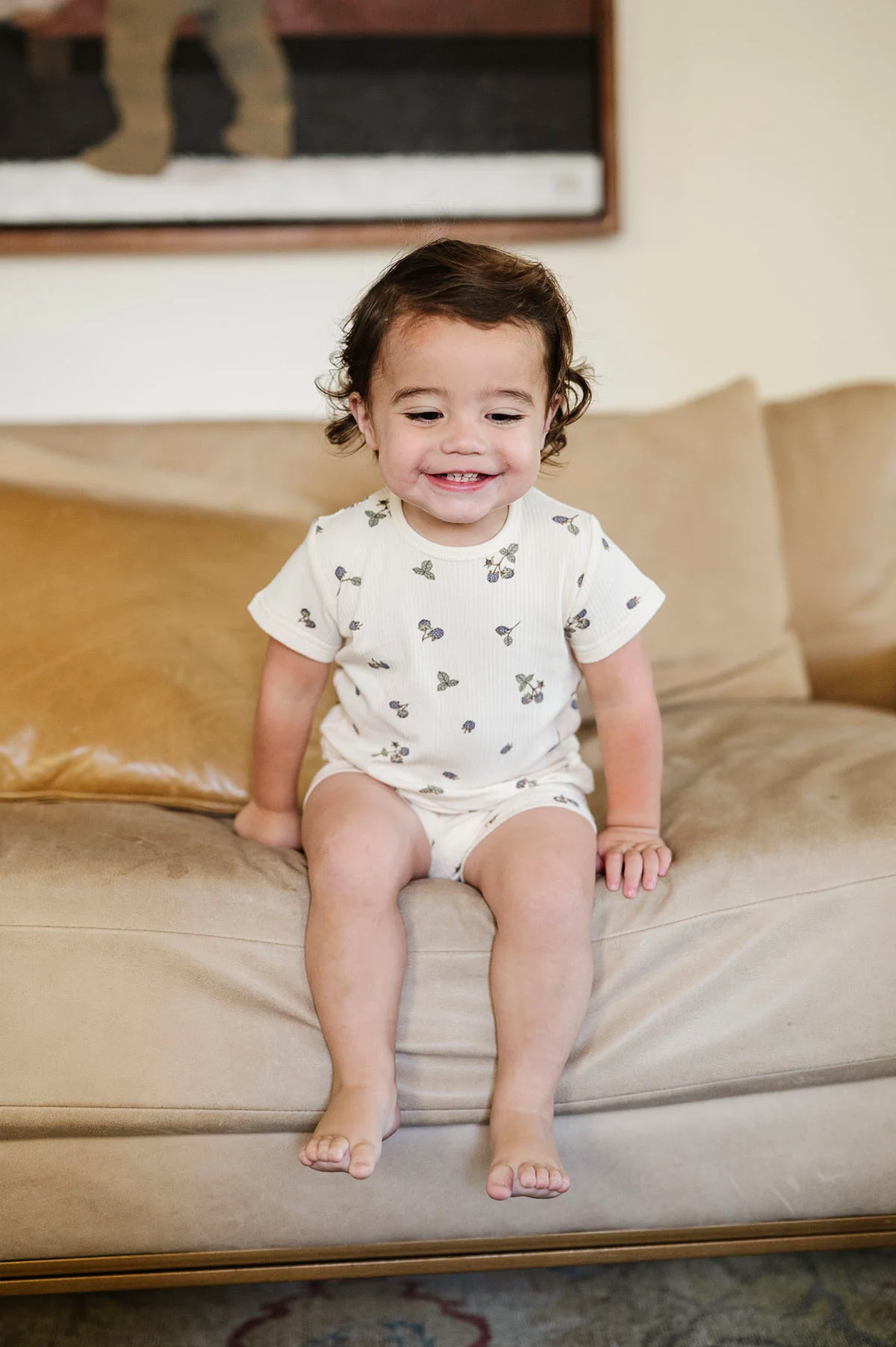 Ribbed Cotton - Raspberries Collection - Short Sleeve Lounge Set - Image 9