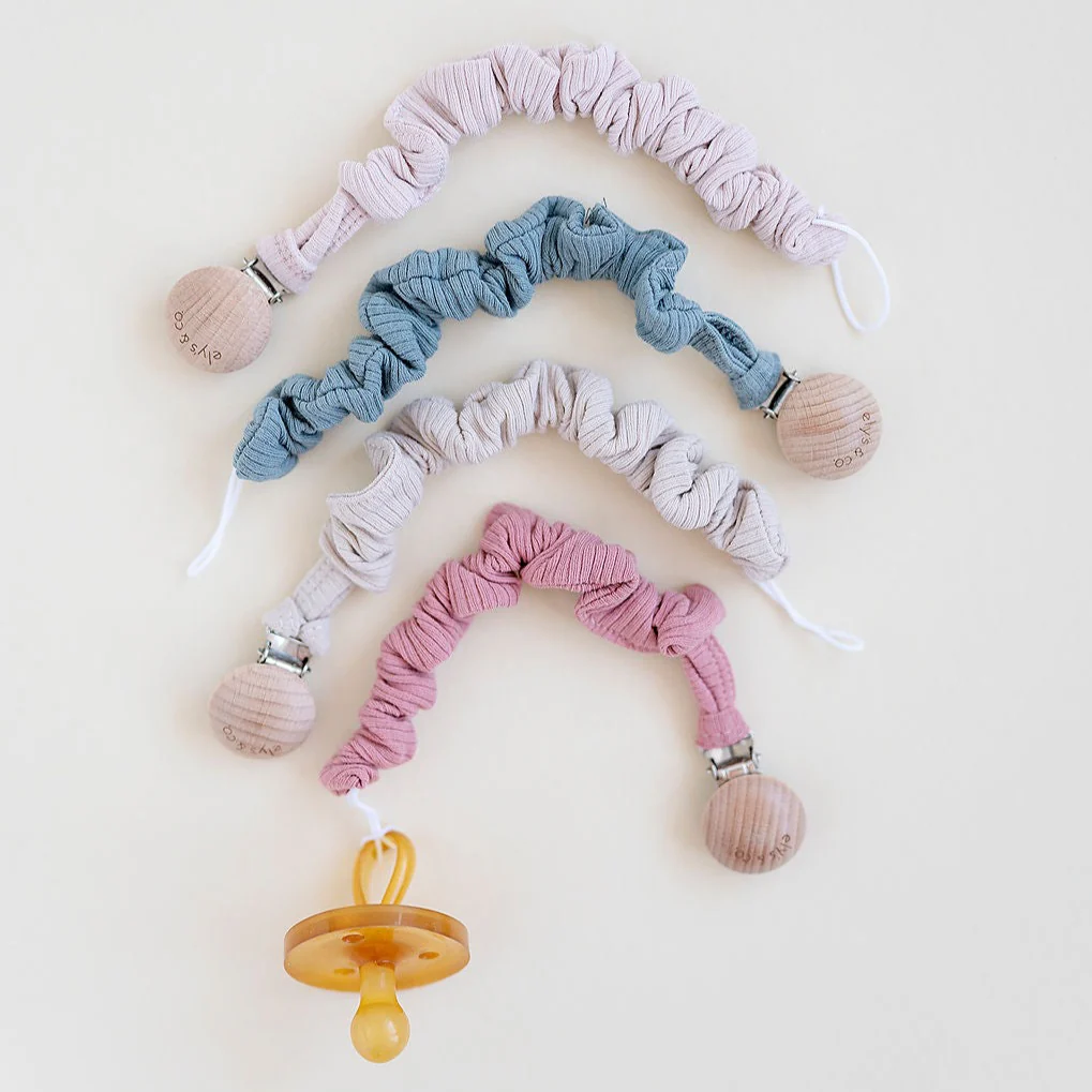 Ribbed Cotton - Solid Ribbed Collection Paci Clips - Image 4