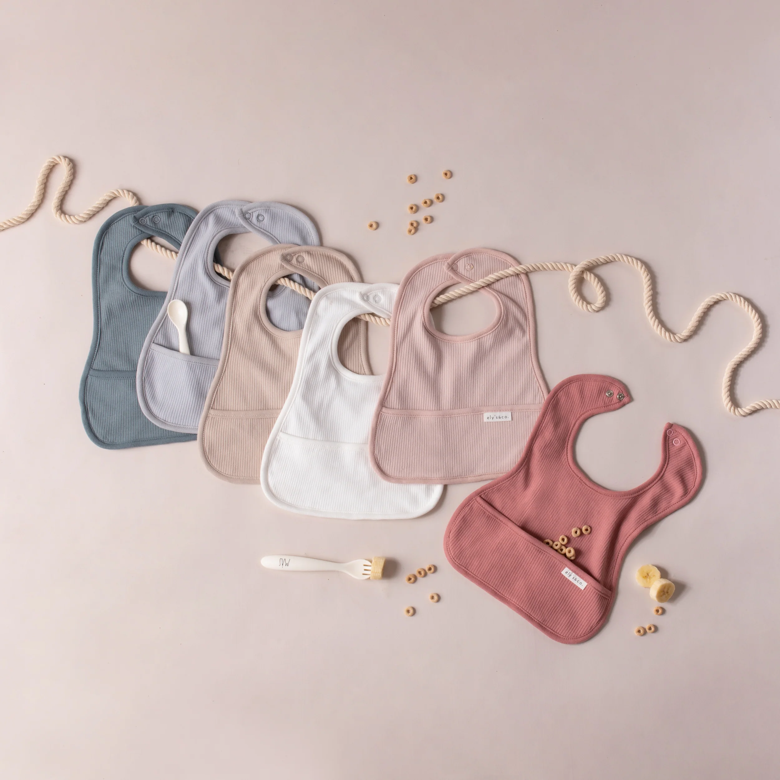 Ribbed Cotton - Solid Ribbed Collection | Toddler Bibs - Image 8