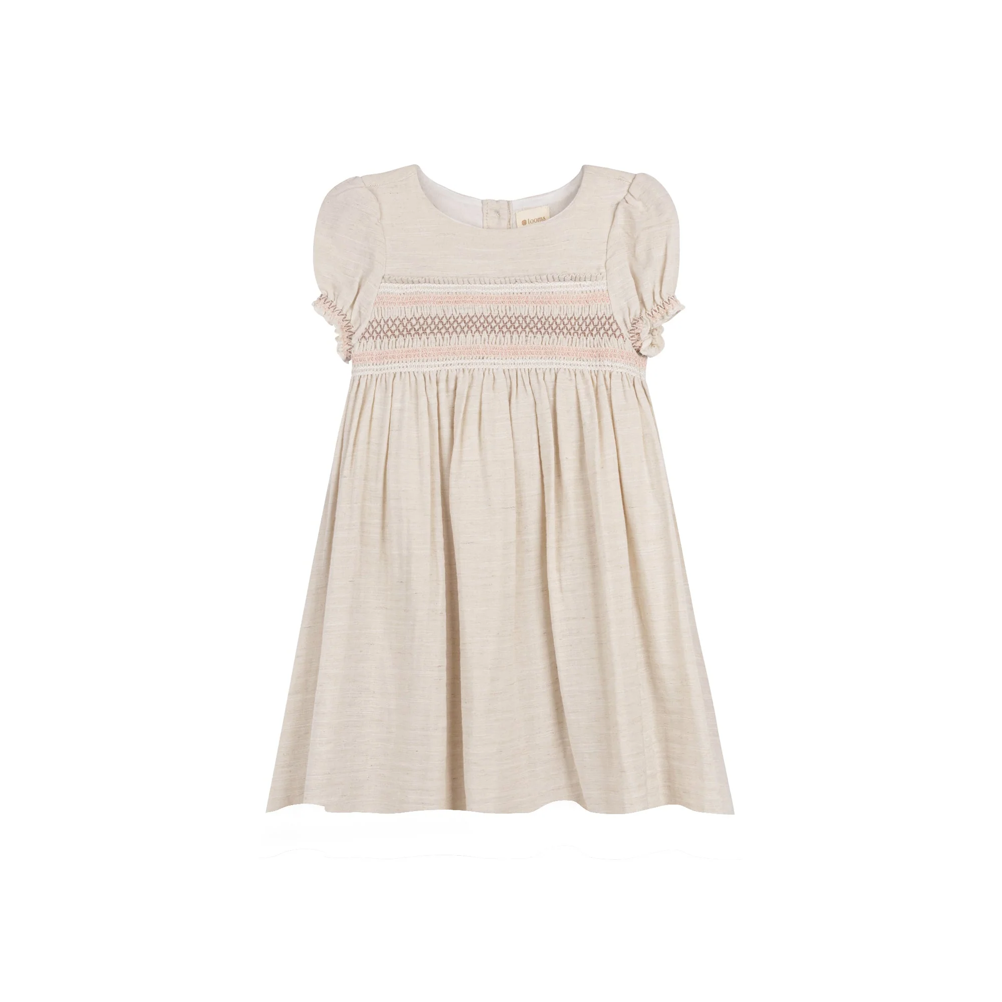 Short Sleeve Smocked Linen Dress – Stitch Collection - Image 14