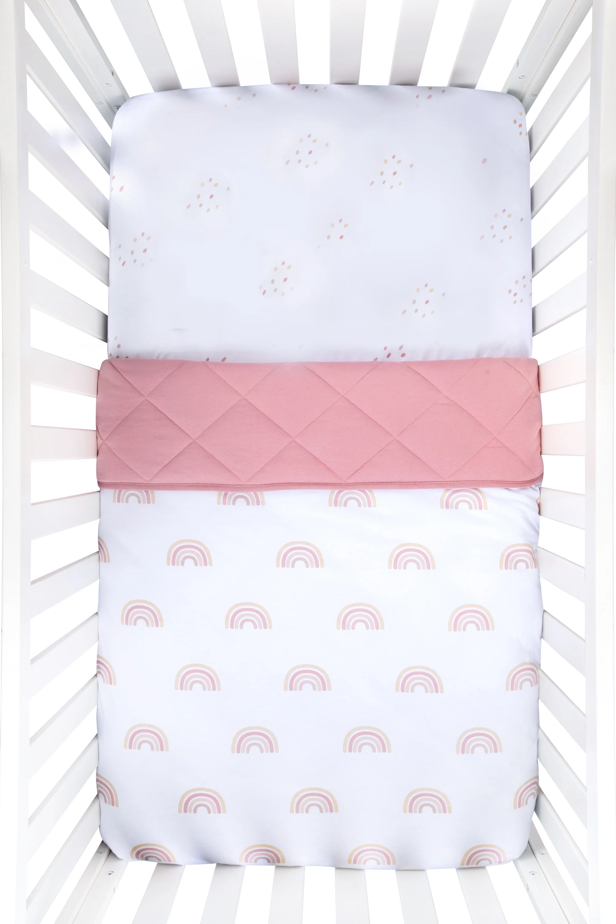 Three Piece Baby Crib Set - Crib Sheet, Blanket & Skirt - Image 6