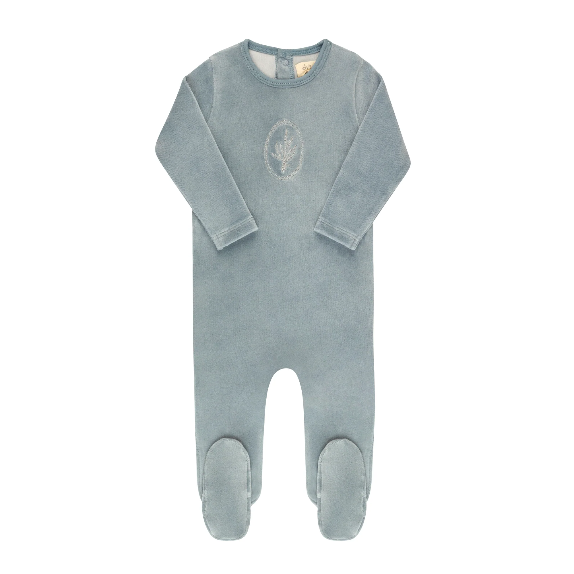 Velour Center Floral Collection - Footie