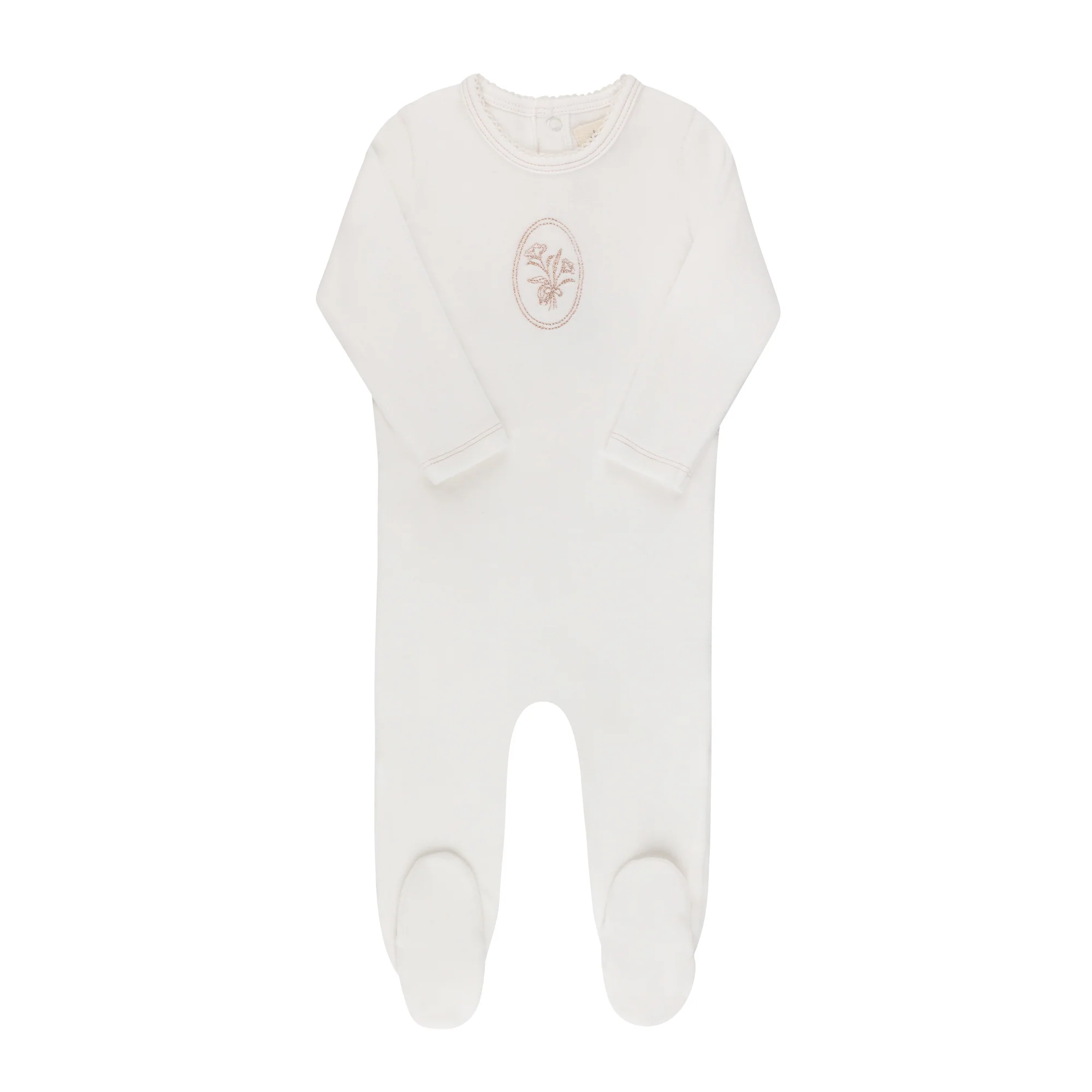 Velour Center Floral Collection - Footie