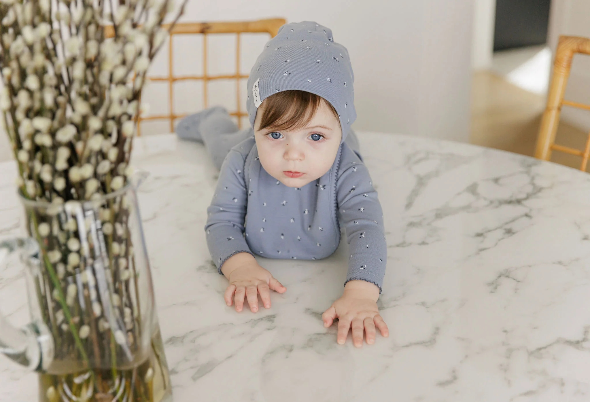 Velour Cluster Flower & Leaf Collection - Cotton Bib - Image 10