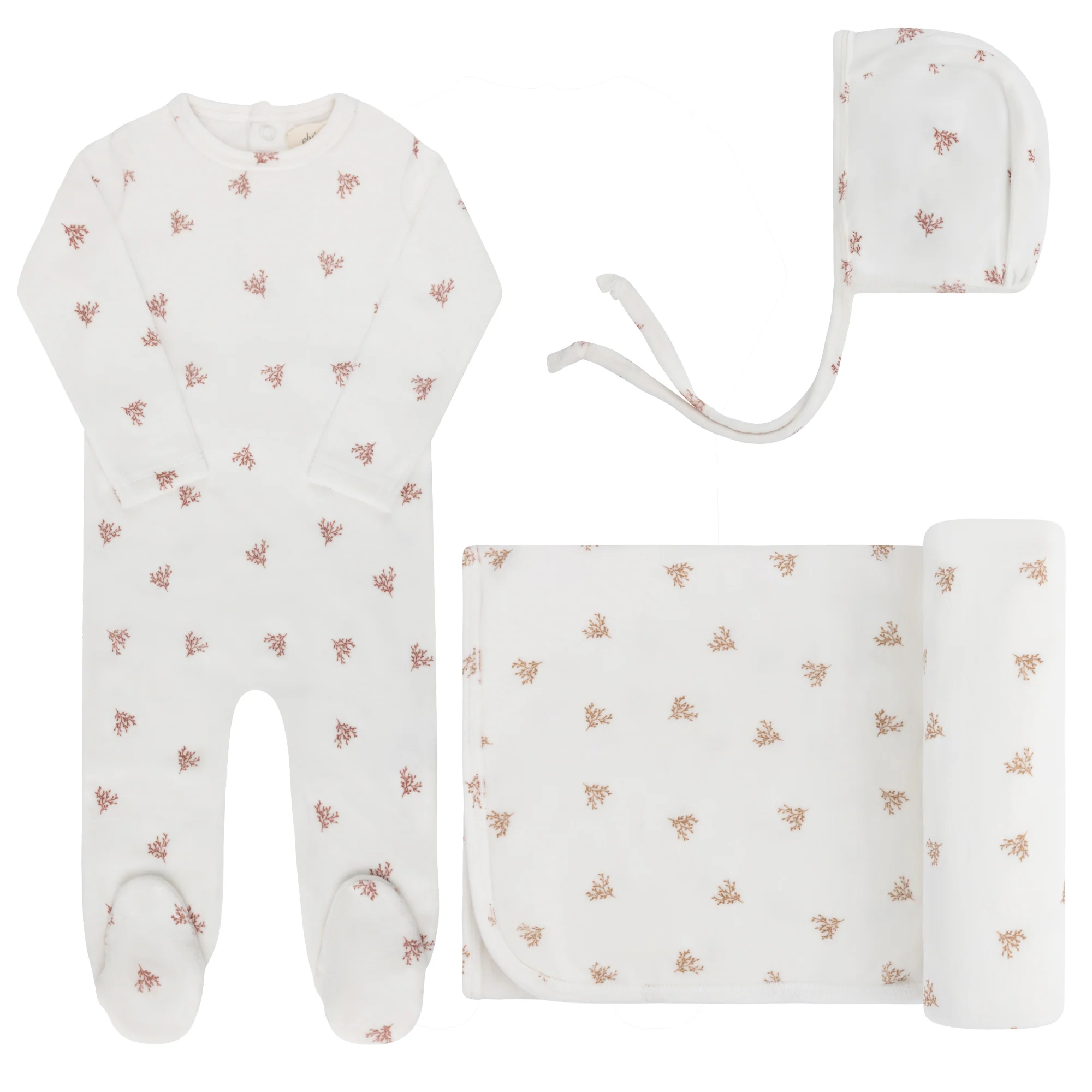Velour Leaf Pattern Collection - Take Me Home Set