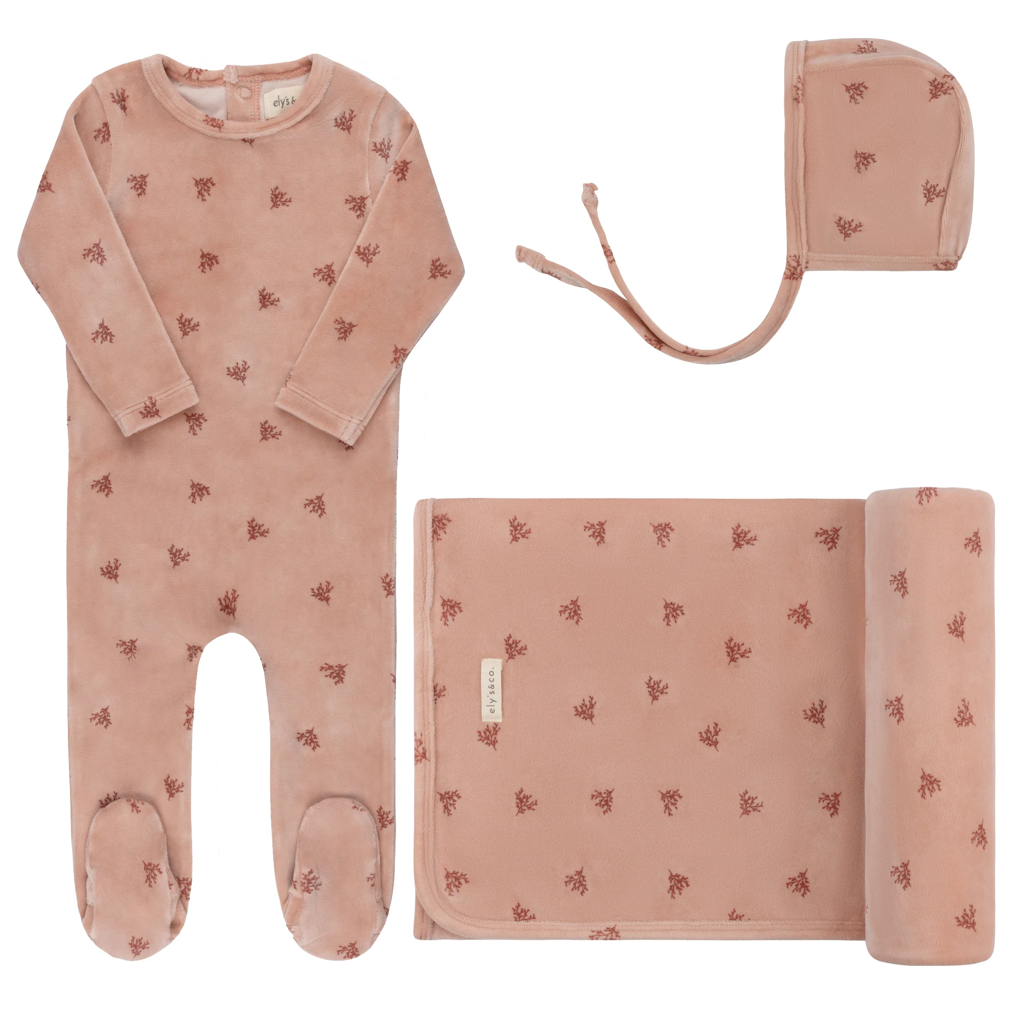 Velour Leaf Pattern Collection - Take Me Home Set