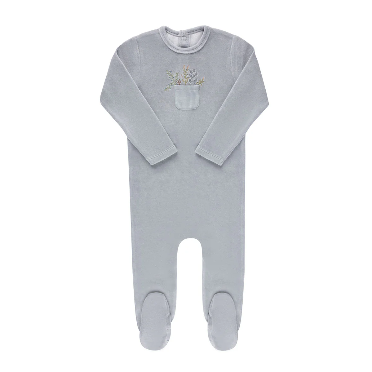 Velour Pocket Full of Flowers Collection - Footie - Image 4