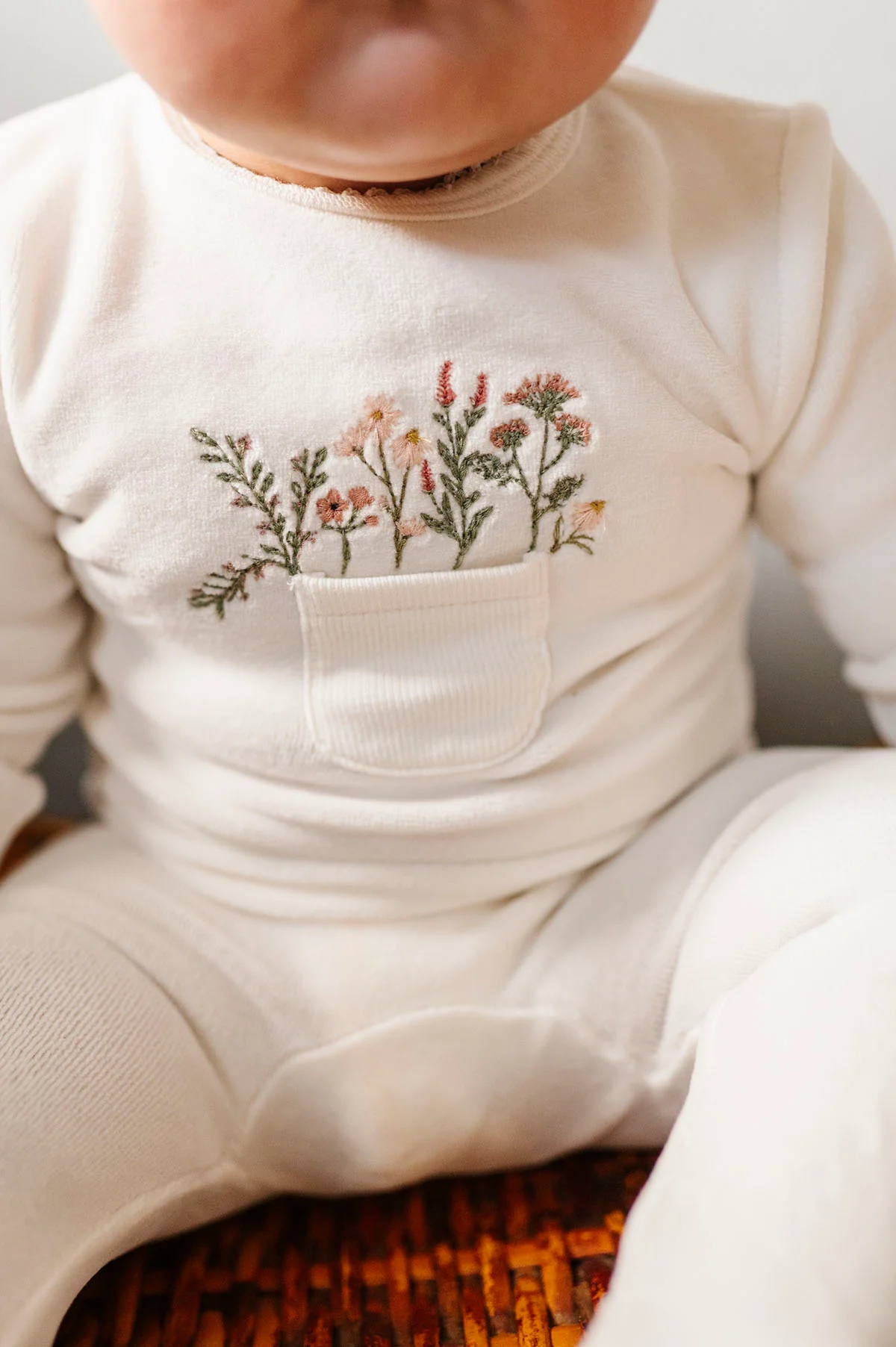 Velour Pocket Full of Flowers Collection - Footie - Image 9