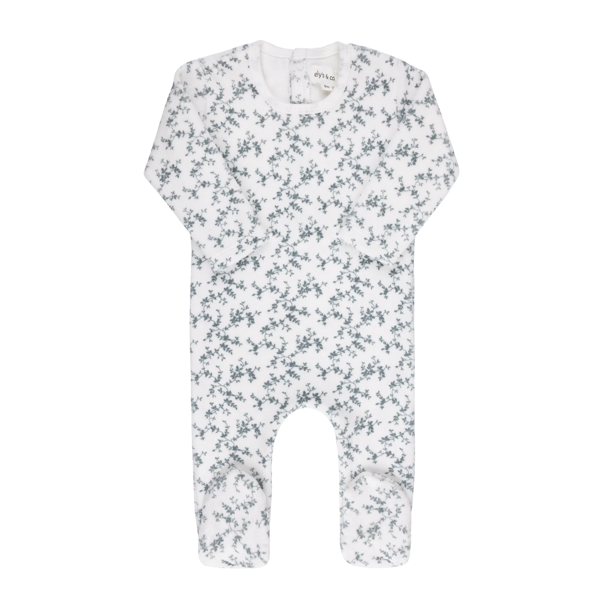 Velour Vine Pattern Collection - Footie - Image 3